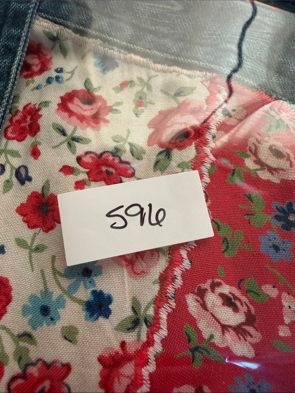 Vintage Tantrums Floral Patchwork Embroidery Denim Cottagecore Jacket Sz L - Picture 12 of 12